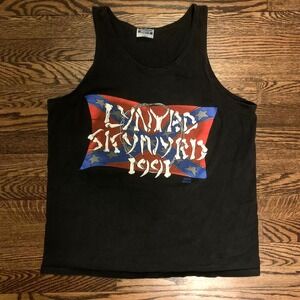 Vintage 1991 Lynyrd Skynyrd Tank‎ Top T-Shirt Band Tee Muscle Shirt Size Large